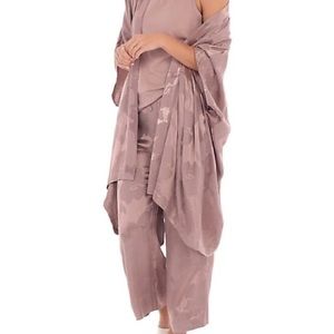 Paper Label Palm Jaquard Kimono